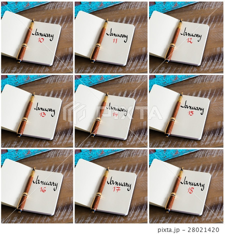 collage of days 10th to the 18th of month January 28021420