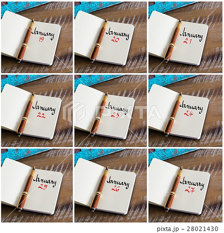 collage of days 19th to the 27th of month January 28021430