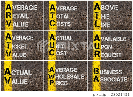 Photo collage of Business Acronyms 28021431