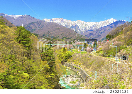 春の利根川と谷川連峰 28022182