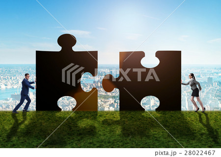 Business concept of puzzles for teamwork 28022467