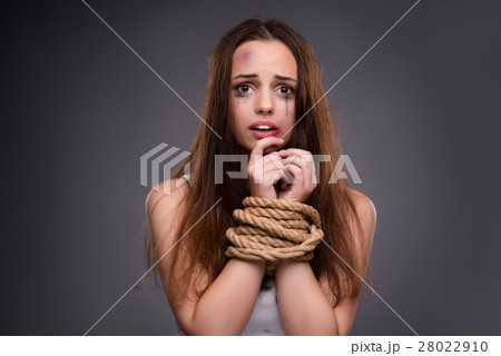 Woman in violence and discrimination concept Woman in violence and discrimination concept 28022910