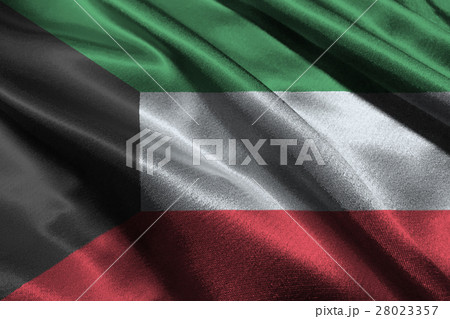 Kuwait national flag 3D illustration symbol Kuwait national flag 3D illustration symbol 28023357