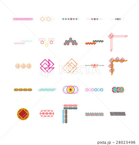 Vector icon set for pattern 28023496