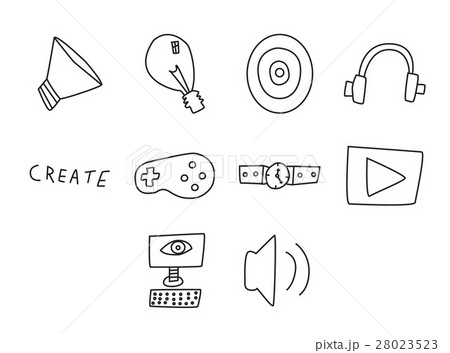 Vector icon set for video games 28023523