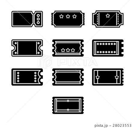 Vector icon set for label 28023553