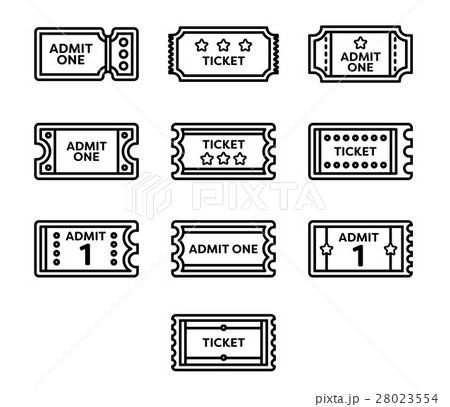 Vector icon set for tickets Vector icon set for tickets 28023554