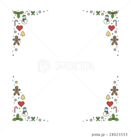 Vector icon set for christmas photo frame Vector icon set for christmas photo frame 28023555