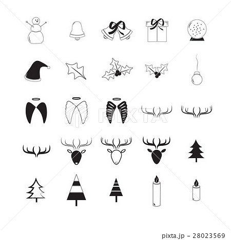 Vector icon set for christmas 28023569