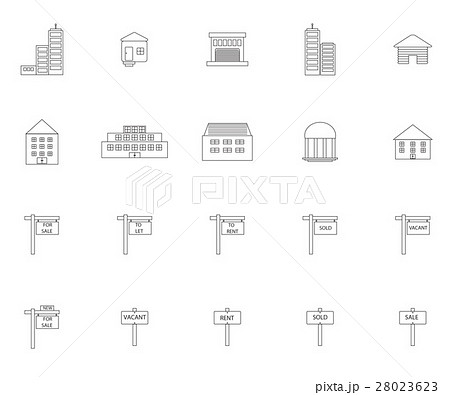 Vector icon set for real estate Vector icon set for real estate 28023623
