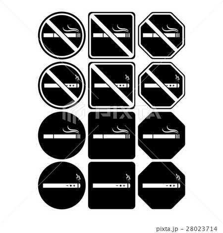 Vector icon set of no smoking and smoking allowed Vector icon set of no smoking and smoking allowed 28023714