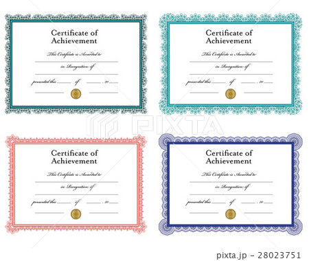 Vector icon set for achievement certificate Vector icon set for achievement certificate 28023751
