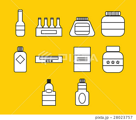 Vector icon set for plastic containers 28023757