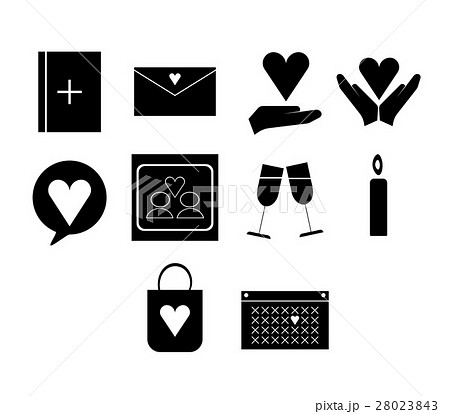 Vector icon set for dating couple 28023843