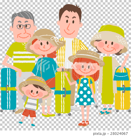 家族旅行のイラスト素材