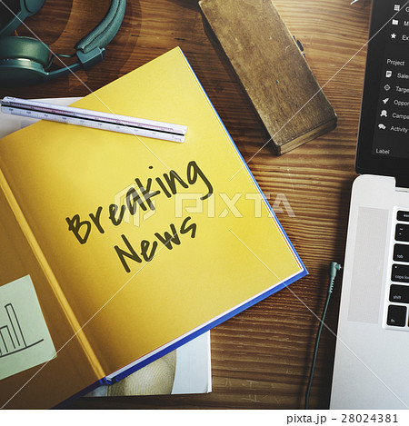 Breaking News Information Announcement Publication Concept Breaking News Information Announcement Publication Concept 28024381