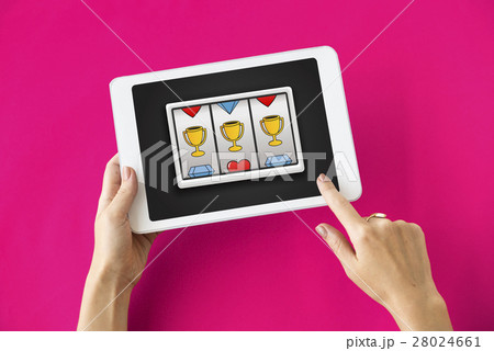 Lotto Slot Machine Jackpot Win Concept 28024661