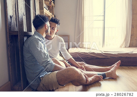 Gay Couple Love Home Concept Gay Couple Love Home Concept 28026782