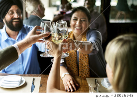 Business People Dining Together Concept Business People Dining Together Concept 28026948