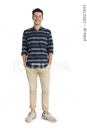 Young Man Smiling Happy Concept Young Man Smiling Happy Concept 28027841