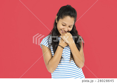 Girl Cheerful Studio Portrait Concept Girl Cheerful Studio Portrait Concept 28028645