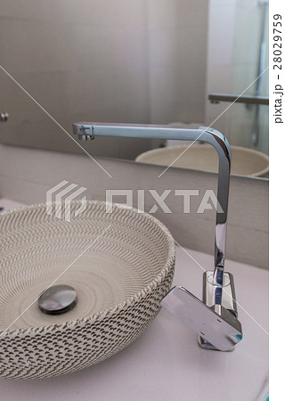 Modern sink in the bathroom Modern sink in the bathroom 28029759