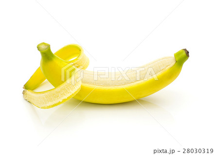 Tasty banana isolated on white background 28030319