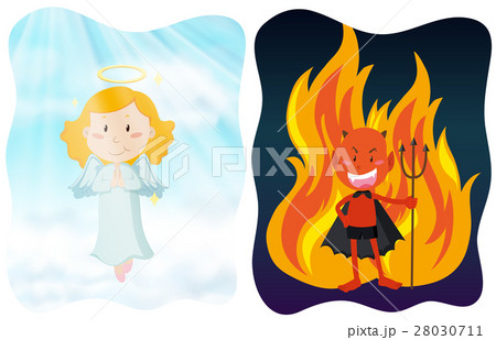 Angel and devil characters 28030711