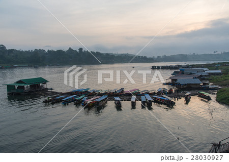 Landscape view of Sagklaburi, Kanchanaburi, Thailand Landscape view of Sagklaburi, Kanchanaburi, Thailand 28030927