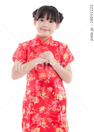 asian girl wishing you a happy Chinese New Year 28031225