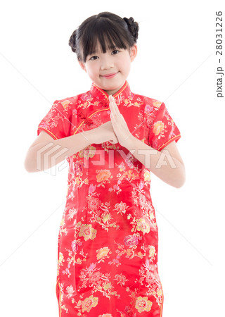 asian girl wishing you a happy Chinese New Year 28031226