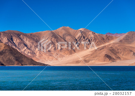 Pangong Lake against blue sky Pangong Lake against blue sky 28032157