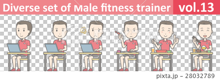 Illustration of male staff of sports club vol.13 Illustration of male staff of sports club vol.13 28032789