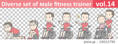 Illustration of male staff of sports club vol.14 Illustration of male staff of sports club vol.14 28032790