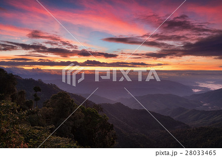 Sunrise twilight sky view at Doi Phu Kha Sunrise twilight sky view at Doi Phu Kha 28033465