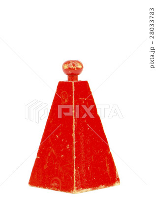 red wooden children toy detail isolated on white red wooden children toy detail isolated on white 28033783