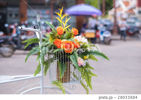 flower bicycle basket 28033884