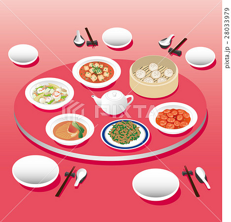 中華料理のイラスト素材