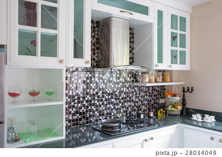 Kitchen room interior design 28034049