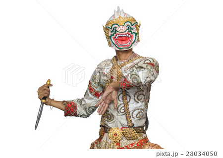 Hanuman mask in Thai classical style of Ramayana 28034050