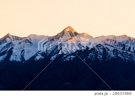 Beautiful landscape in Himalayas at the sunrise. 28035966