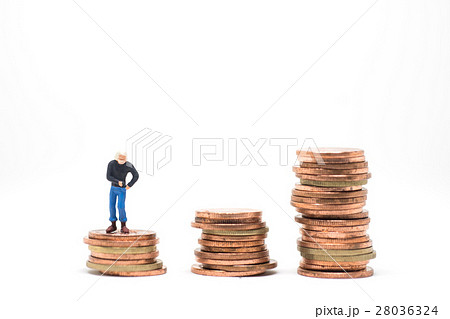 Concept of poor man saving. 28036324