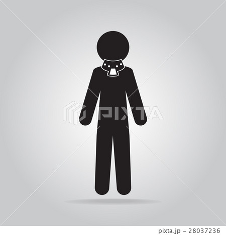Injured neck and neck splint icon Injured neck and neck splint icon 28037236