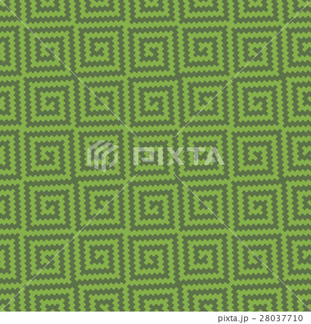 Greenery Meander Pixel Art Seamless Pattern. 28037710