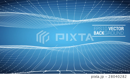 Wireframe polygonal landscape 28040282