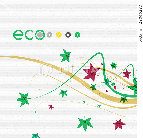 Vector abstract floral waves with leaves, nature 28040283