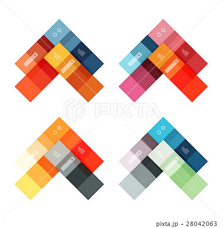 Colorful stripes infographic templates set 28042063