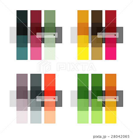 Colorful stripes infographic templates set 28042065
