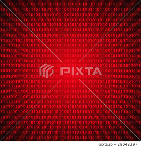 binary code digits red lines background eps10 28043397
