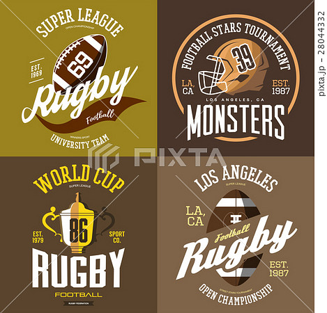 Ball and helmet for rugby or american football Ball and helmet for rugby or american football 28044332